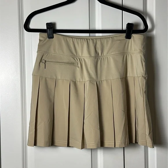 GGBlue LIPPY CLASSIC TAN PLEATED SKIRT SKORT 18 INCHES - Picture 3 of 4